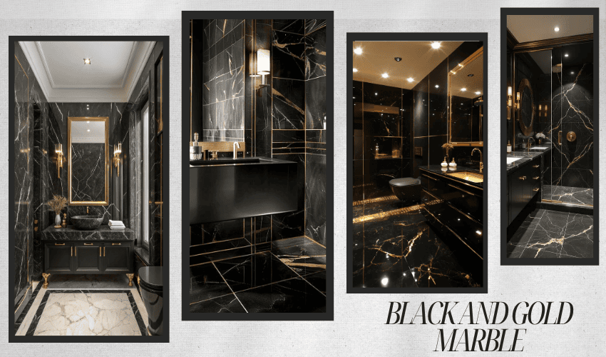 Black and gold marble for bathroom Black and gold marble for bathroom